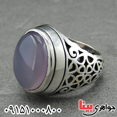 انگشتر عقیق یمنی کبود درشت زیبا و خاص خوشرنگ _کد:29342