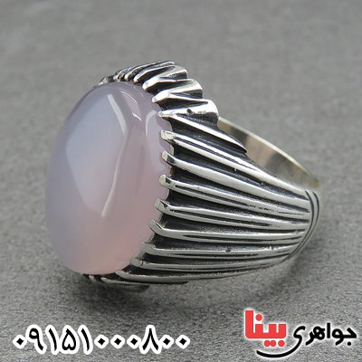 انگشتر عقیق یمنی کبود شیک مردانه خاص _کد:29346