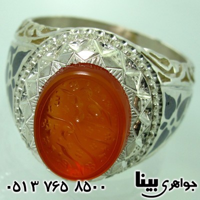 انگشتر عقیق یمنی مردانه فاخر موزه ای