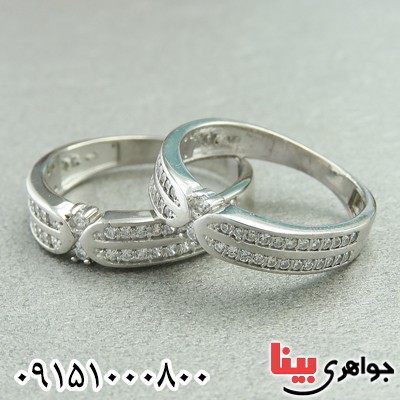 انگشتر نقره ست رودیوم خاص و شیک _کد:29359