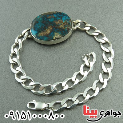 دستبند فیروزه نیشابوری فاخر زیبا و خاص شیک _کد:29360