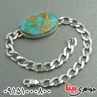 دستبند فیروزه لاکچری زیبا و خوشرنگ خاص _کد:29361