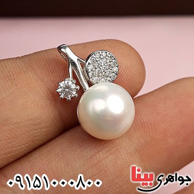 گردنبند مروارید رودیوم زنانه خاص و شیک _کد:29408