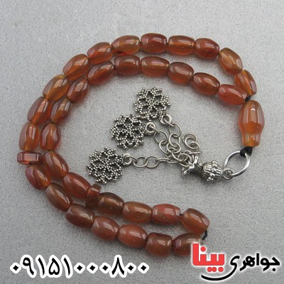 تسبیح عقیق یمنی 33 دانه ای لاکچری شیک و خاص _کد:29417