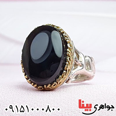 انگشتر عقیق یمنی جزع مردانه زیبا و شیک