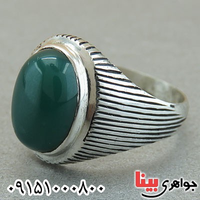 انگشتر عقیق سبز خاص همراه با حرز _کد:29500