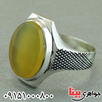 انگشتر عقیق شرف الشمس مردانه خوشرنگ حرز دار _کد:29518