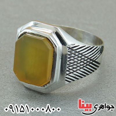 انگشتر عقیق شرف الشمس خاص مردانه حرز دار _کد:29519