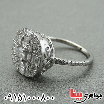 انگشتر نقره رودیوم زنانه شیک و خاص