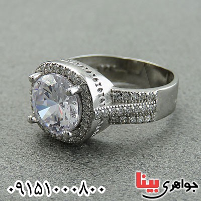 انگشتر نقره رودیوم زنانه یونیک