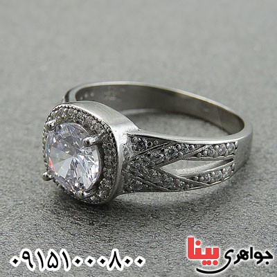 انگشتر نقره رودیوم زنانه شیک و یونیک