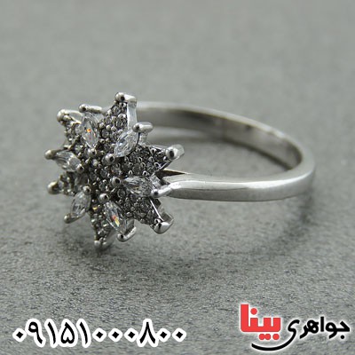 انگشتر نقره رودیوم زنانه شیک و یونیک _کد:29656