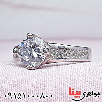 انگشتر نقره رودیوم خاص و زیبا زنانه _کد:29661