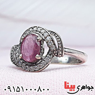 انگشتر یاقوت سرخ زنانه رودیوم بسیار زیبا
