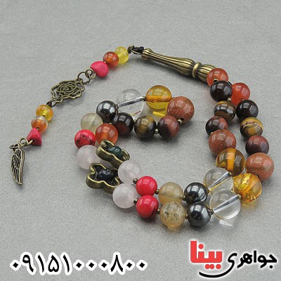تسبیح چند جواهر زیبا مناسب سنگ درمانی و انرژی درمانی _کد:29712
