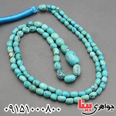 تسبیح فیروزه نیشابوری 101 دانه فاخر و خوش نقش _کد:29738