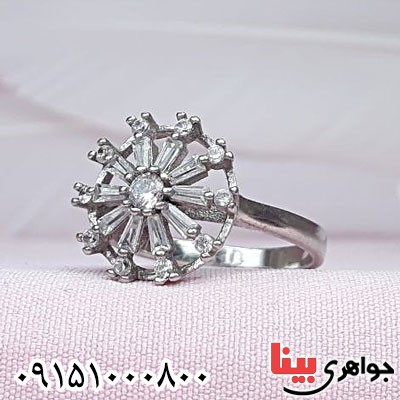 انگشتر نقره زنانه رودیوم بسیار شیک