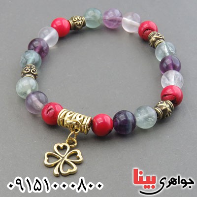 دستبند چند جواهر خوشرنگ عالی _کد:29819