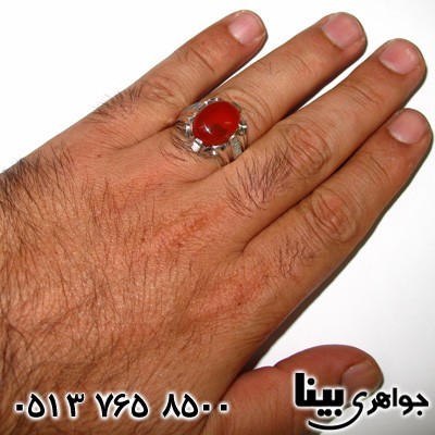 انگشتر عقیق یمنی مردانه فاخر کلاسیک