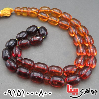 تسبیح کهربا 33 ذانه ای فاخر و درشت _کد:29843