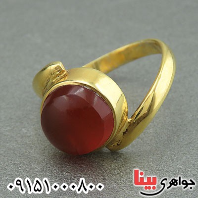 انگشتر عقیق یمنی دست ساز خاص با تربت و حرز _کد:29867