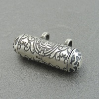 گردنبند نقره لوله حرز جاسازی حرز امام جواد