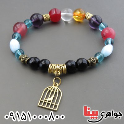 دستبند چند جواهر مناسب سنگ درمانی بسیار زیبا _کد:29874