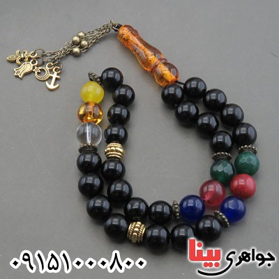 تسبیح چند جواهر زیبا 33 دانه ای مناسب سنگ درمانی _کد:29881