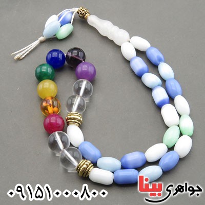 تسبیح چند جواهر سنگ درمانی و انرژی 33 دانه ای _کد:29882
