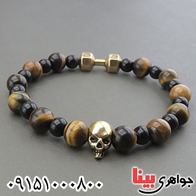 دستبند چند جواهر خاص و زیبا مردانه _کد:29884