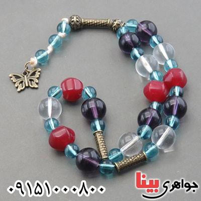 تسبیح چند جواهر 33 دانه ای سنگ درمانی زیبا و خاص _کد:29893