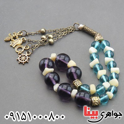 تسبیح چند جواهر سنگ درمانی خوشرنگ و خاص 33 دانه ای _کد:29895