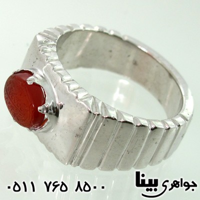انگشتر عقیق یمنی مردانه فاخر خطی