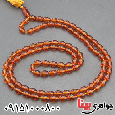 تسبیح کهربا 101 دانه ای خوشرنگ زیبا _کد:29946
