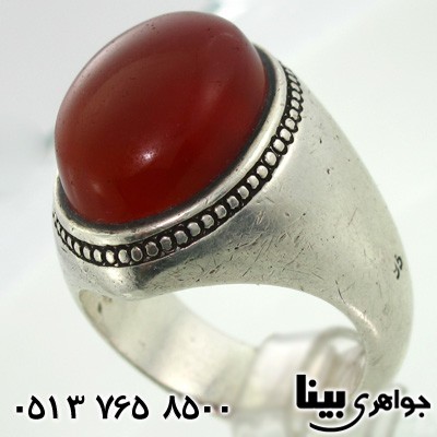 انگشتر عقیق یمنی مردانه فاخر جنگی