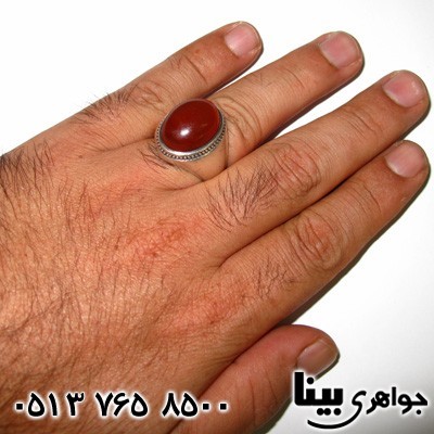انگشتر عقیق یمنی مردانه فاخر جنگی