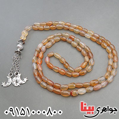 تسبیح عقیق یمنی 101 دانه ای فاخر و خاص _کد:29960