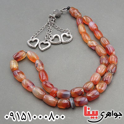 تسبیح عقیق یمنی 33 دانه ای خوشرنگ با شرابه ای خاص _کد:30020
