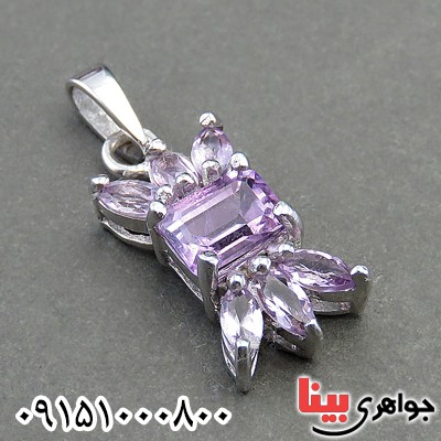 گردنبند آمتیست رودیوم زنانه خاص و شیک زیبا _کد:30036