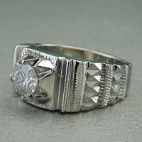 انگشتر الماس روسی (موزانایت) دست ساز رودیوم فاخر 
