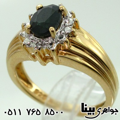 انگشتر یاقوت کبود شکوفه