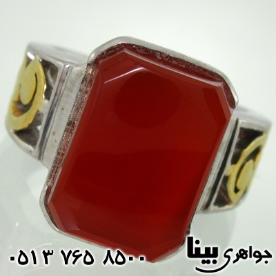انگشتر عقیق یمنی مردانه شبکه ای خاص