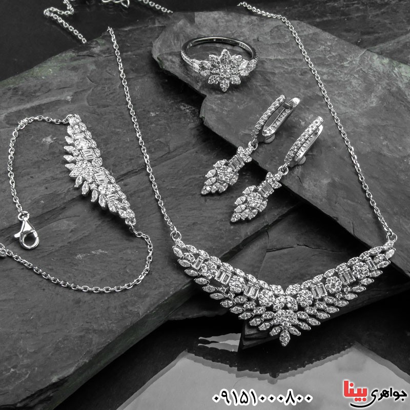 سرویس نقره رودیوم فاخر و درشت