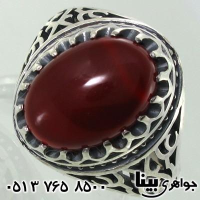 انگشتر عقیق مردانه با رکاب یا علی