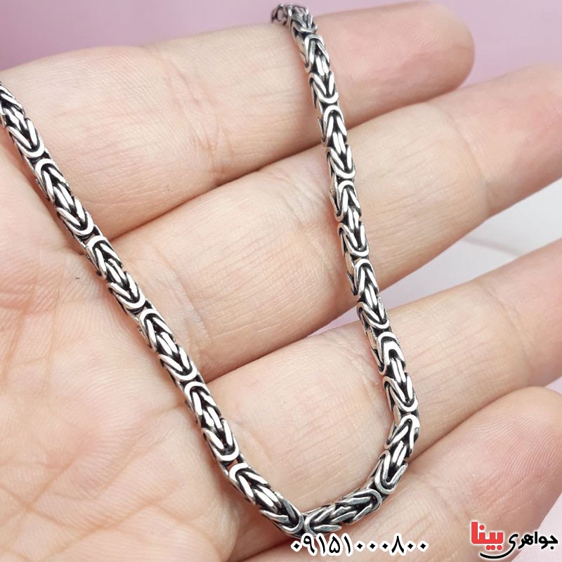زنجیر نقره 55 سانتی مدل کرال فاخر