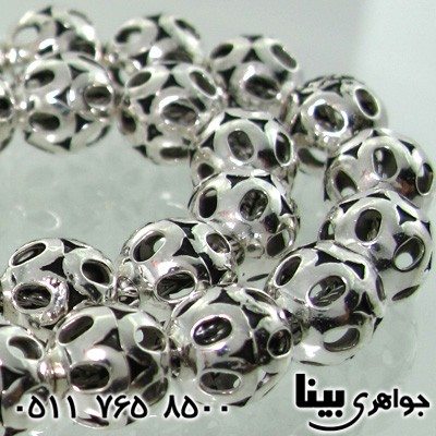تسبیح نقره شبکه کاری 33 دانه ای