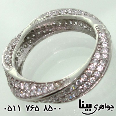 انگشتر نقره زنانه میکروسیتینگ پیچک
