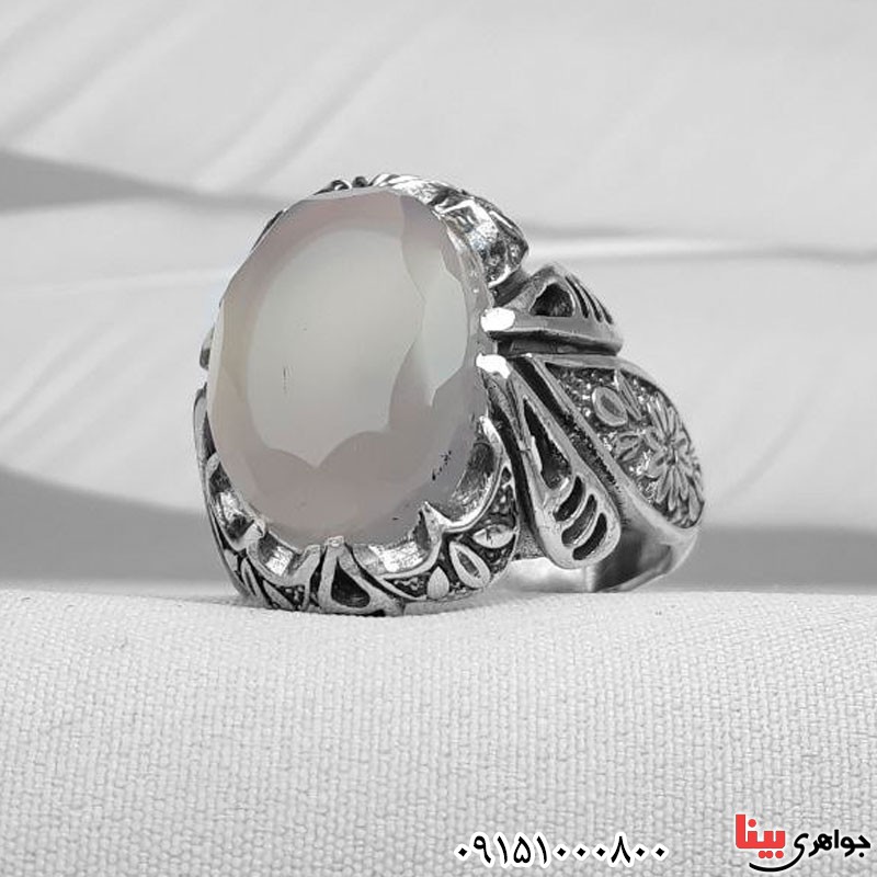 انگشتر عقیق یمنی نباتی مردانه خاص و زیبا _کد:31164