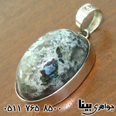گردنبند عقیق خزه ای (جاسپر) درشت 1