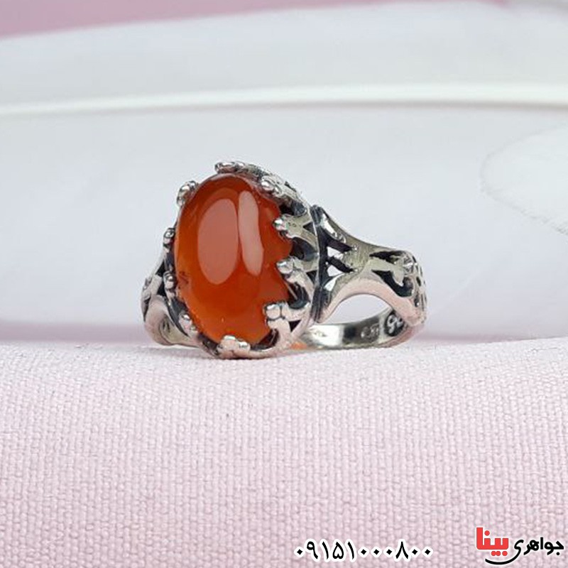 انگشتر عقیق یمنی خوشرنگ مناسب کودکان _کد:31684